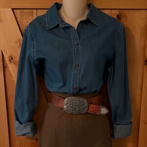 Banana Republic Blue Denim Shirt, Size M